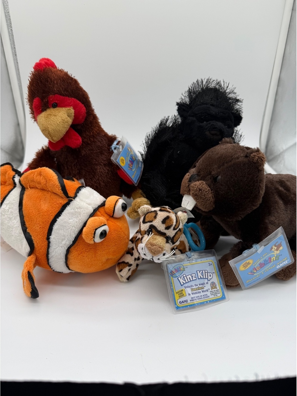 Webkinz Lot of 5 GANZ Plush Stuffed Animals with NEW / UNUSED SEALED CODES